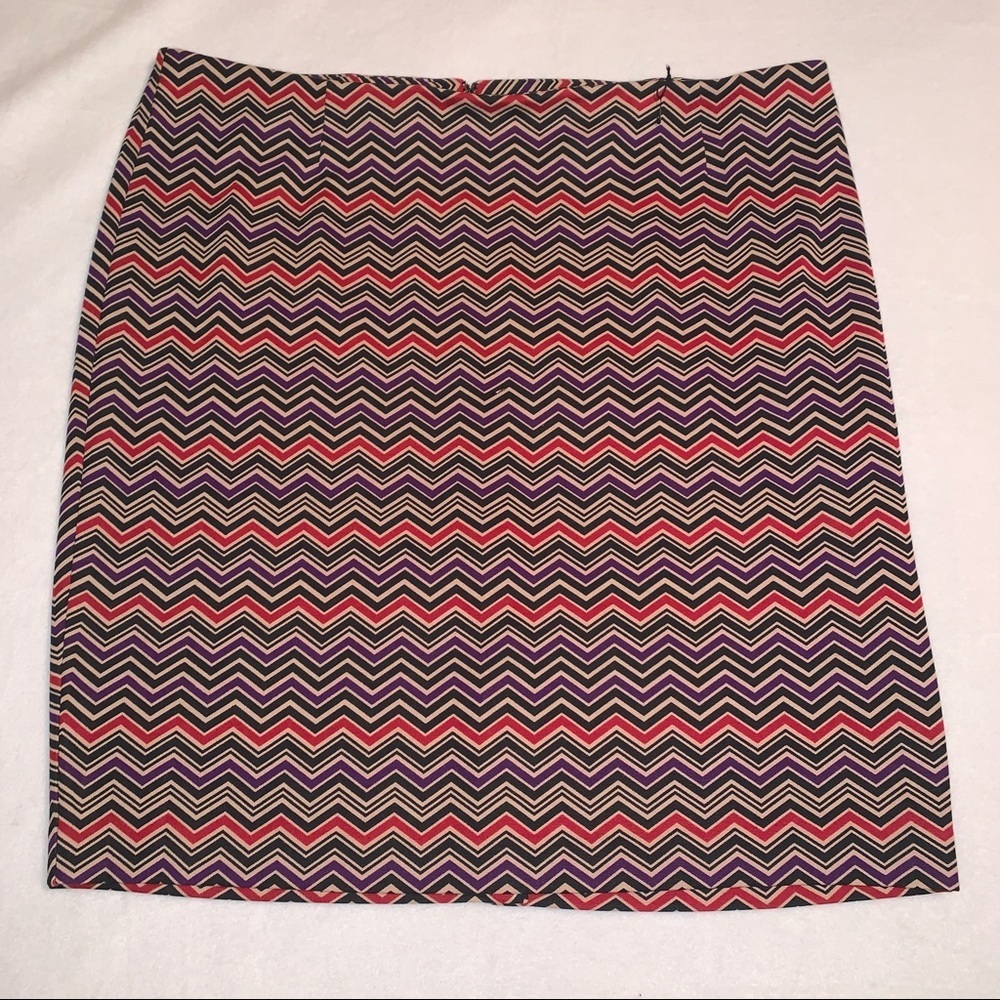 NWT Lane Bryant Ponte Pencil Skirt Chevron Print Size 22